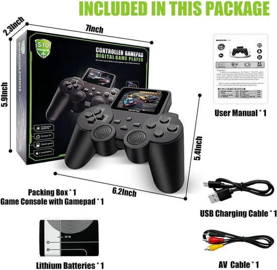 520-in-1 Retro Gaming Console for Kids & Adults | S10 Handheld Game Console with Controller | Portable Video Game Player for Boys & Girls