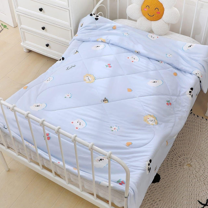 Super Soft Baby Qulit Blankets | Comforter For Boys & Girls | 120 x 150 cm  | Glace Cotton  | Ranbdom Design