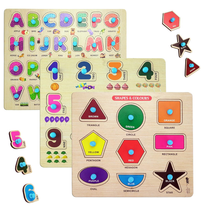 Wooden Learning Educational Board for Kids | Puzzle Toys | 2+ Years