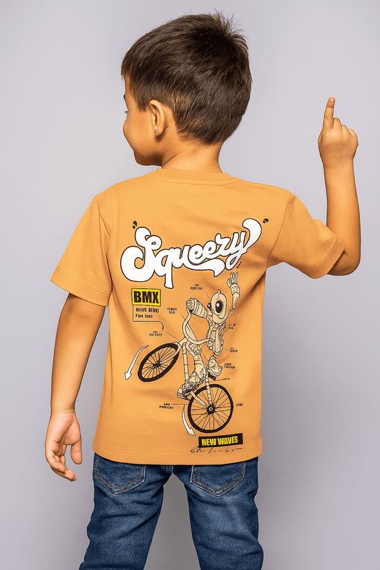 Hip Hop Oversize Mustard Tshirt For Boys
