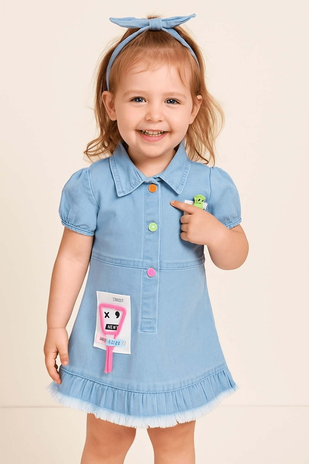 Frocks For NewBorn | Denim Frocks For Kids | Pack of 1