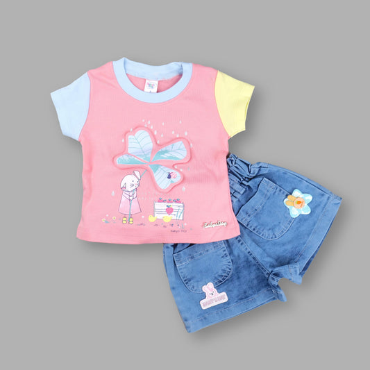 Clothing Sets For Girls || 0-3 Years || BD6370 - Peach