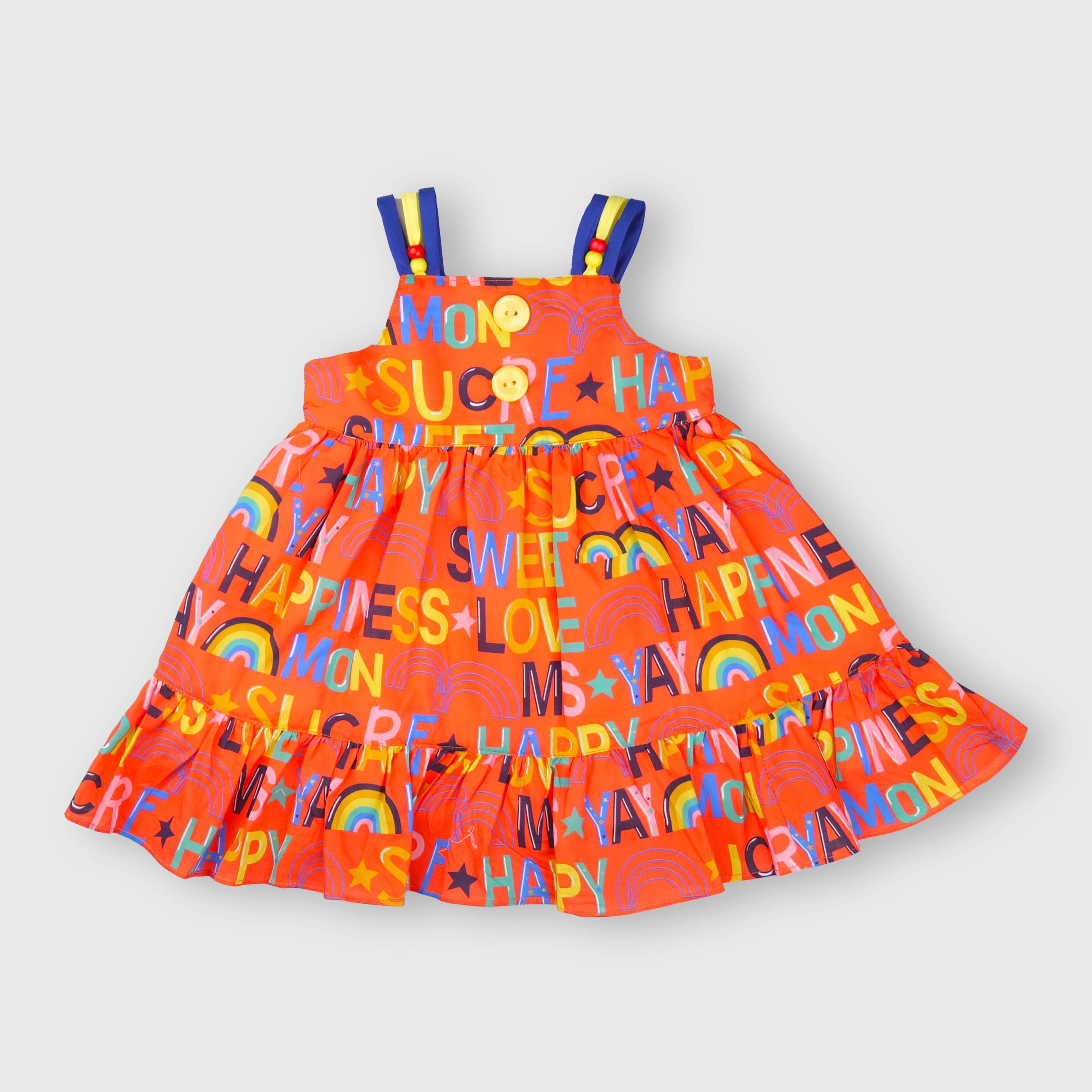 Frocks For Girls || 3M - 5 Years || 05455 || Orange