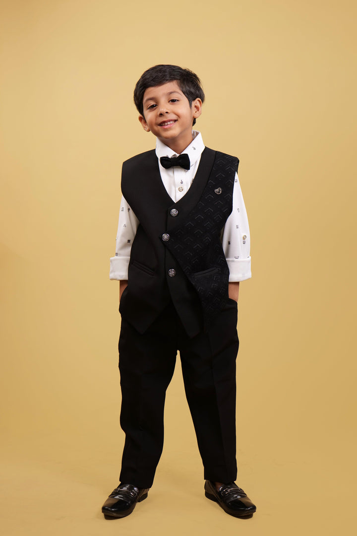 Black WaistCoat Sets For Boys