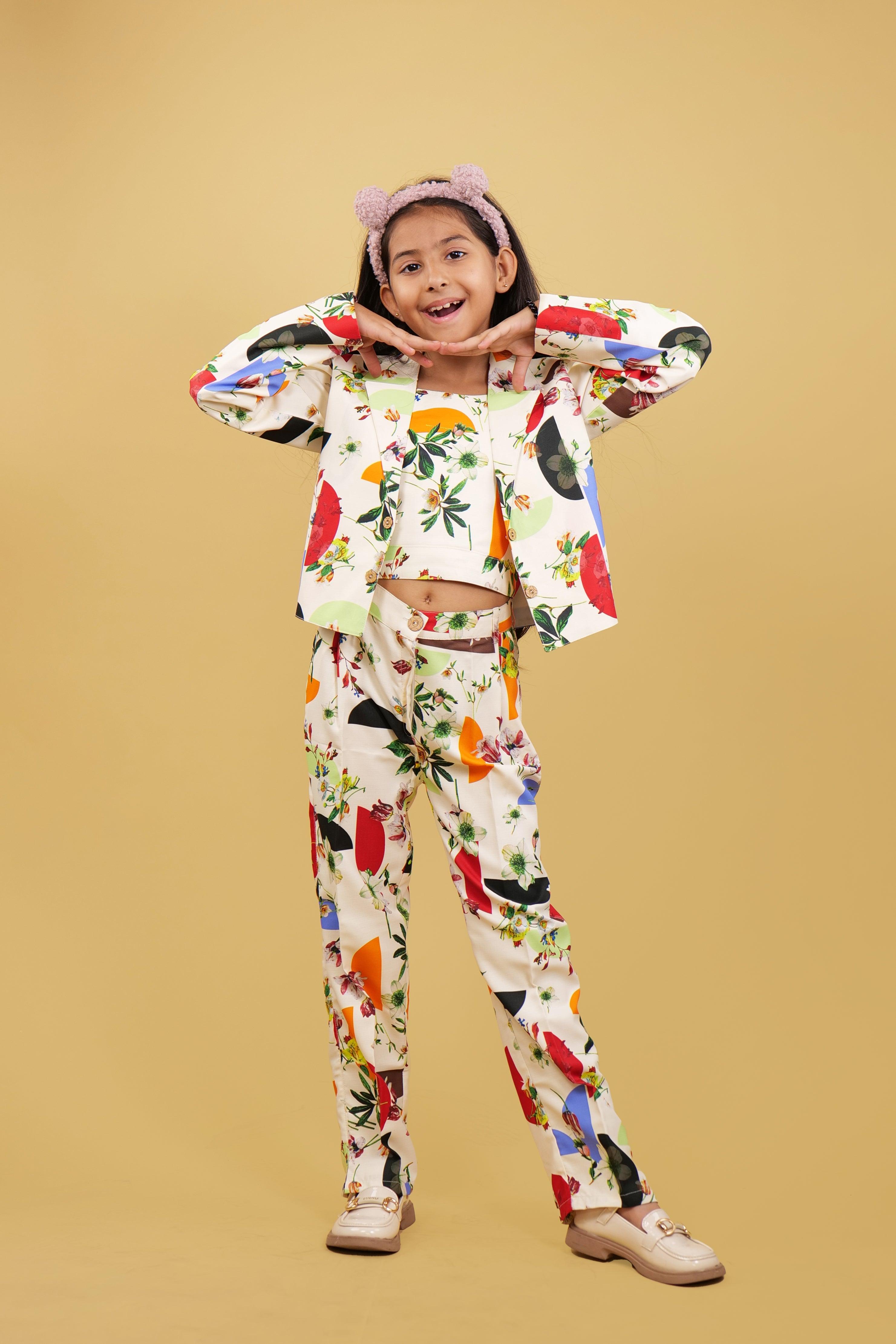 Holiday Print Girls Co-ord Set