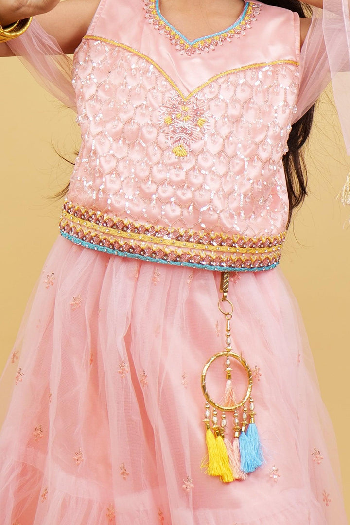 Pretty Pink Lehenga Choli For Girls