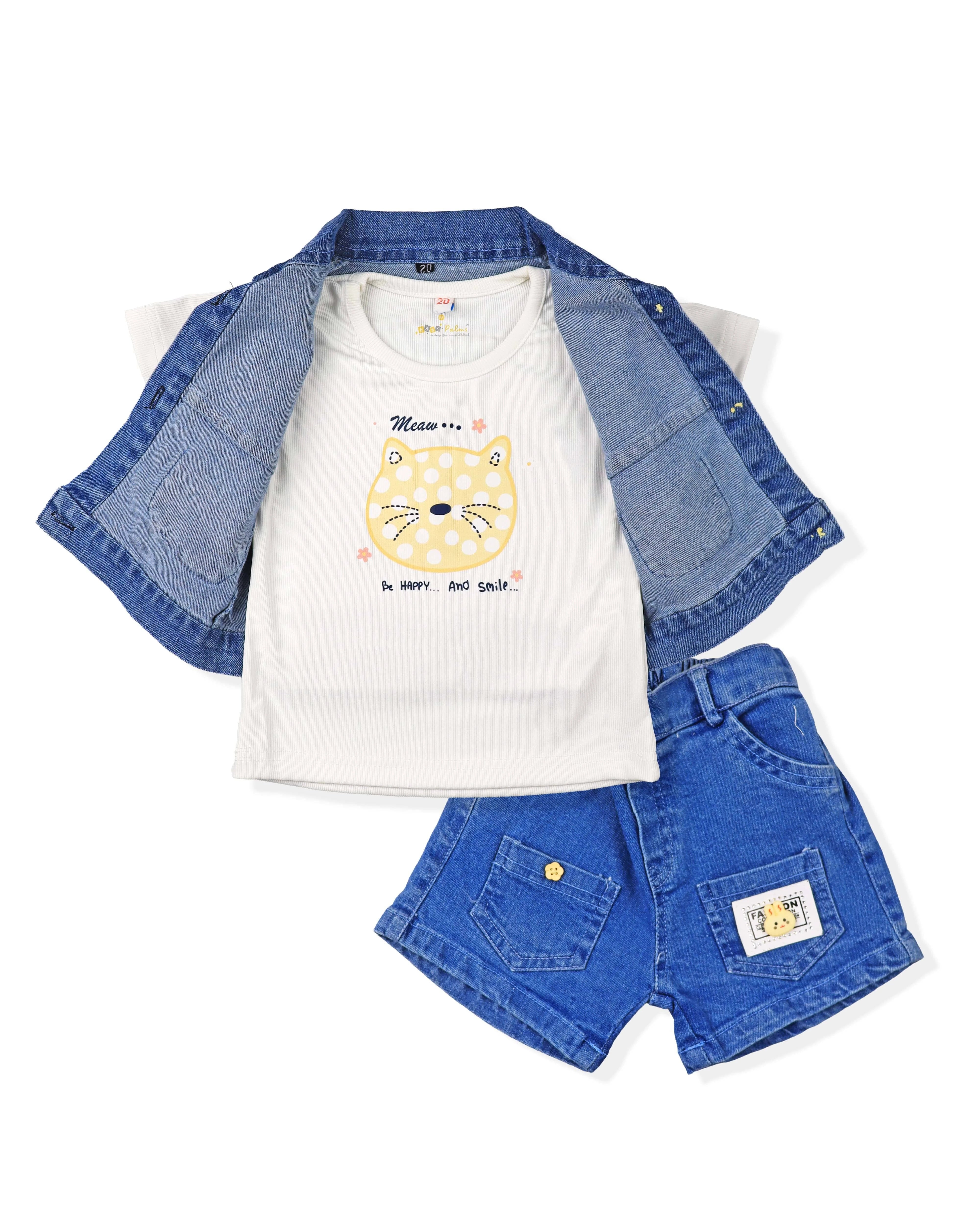 Clothing Sets For Girls | Denim Shrug & White Tshirt