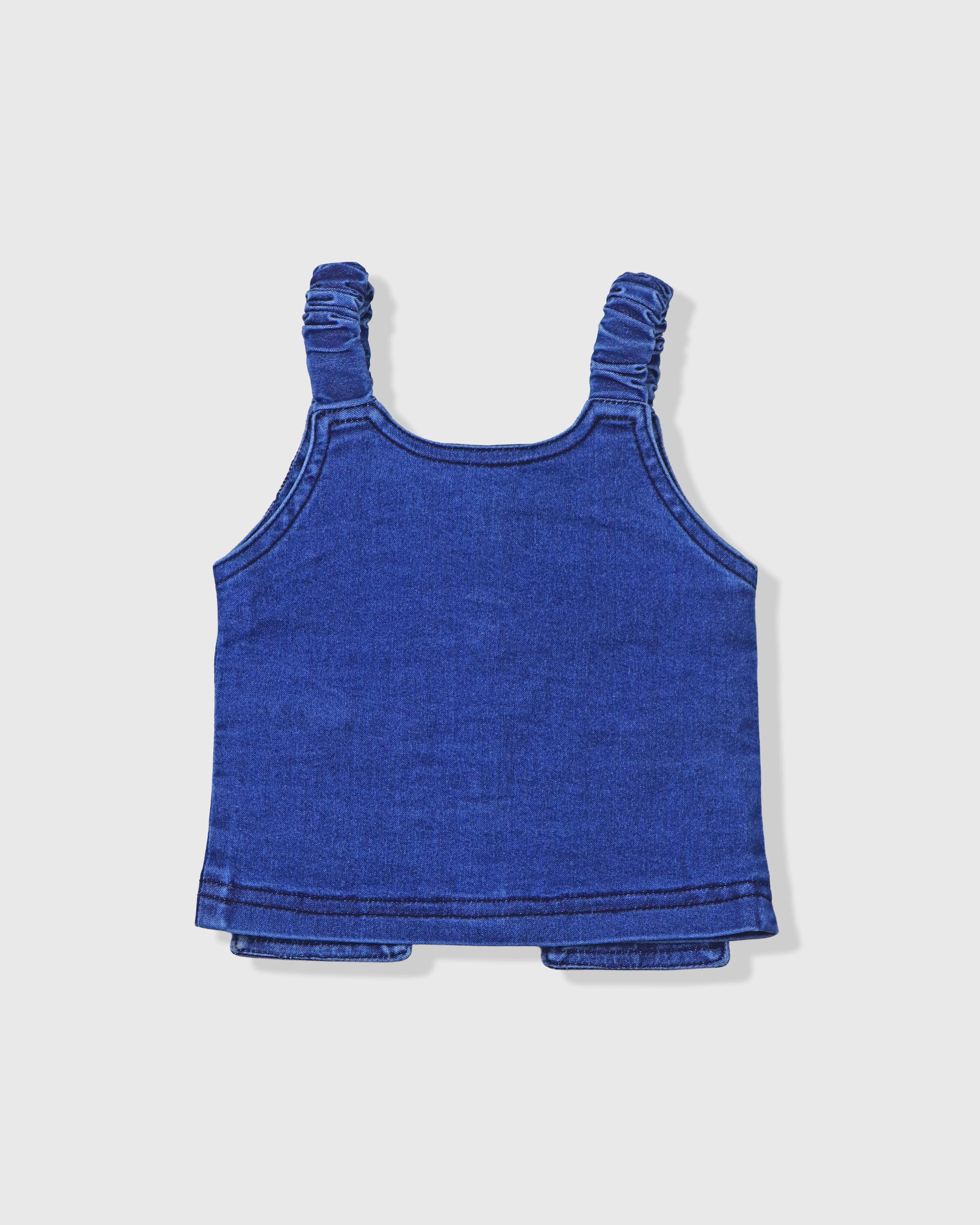 Clothing Sets For Girls | Sleevless top & Denim Shorts | Pack of 1