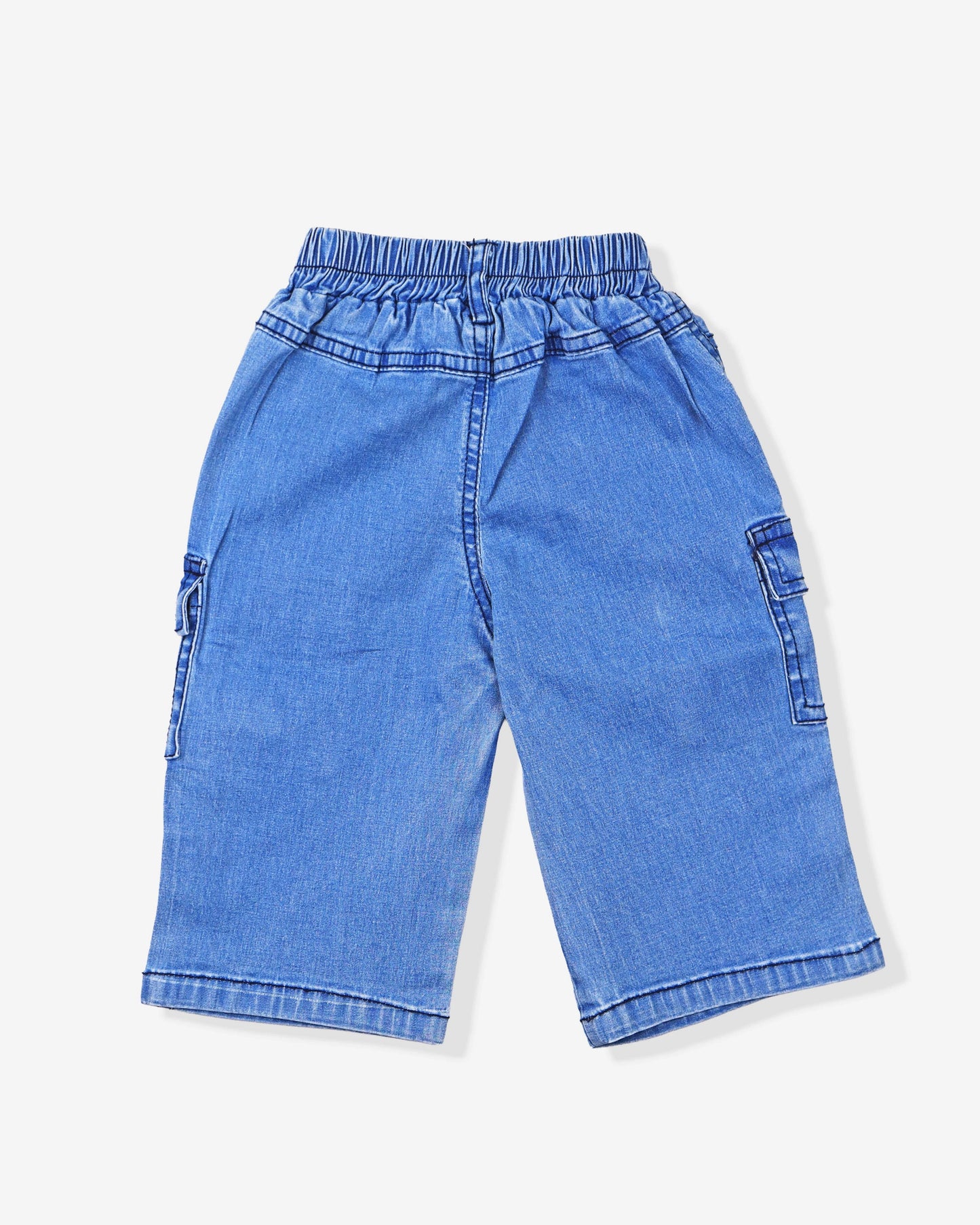 Clothing Sets For Girls | Denim Shirt & Capri With White Tshirt