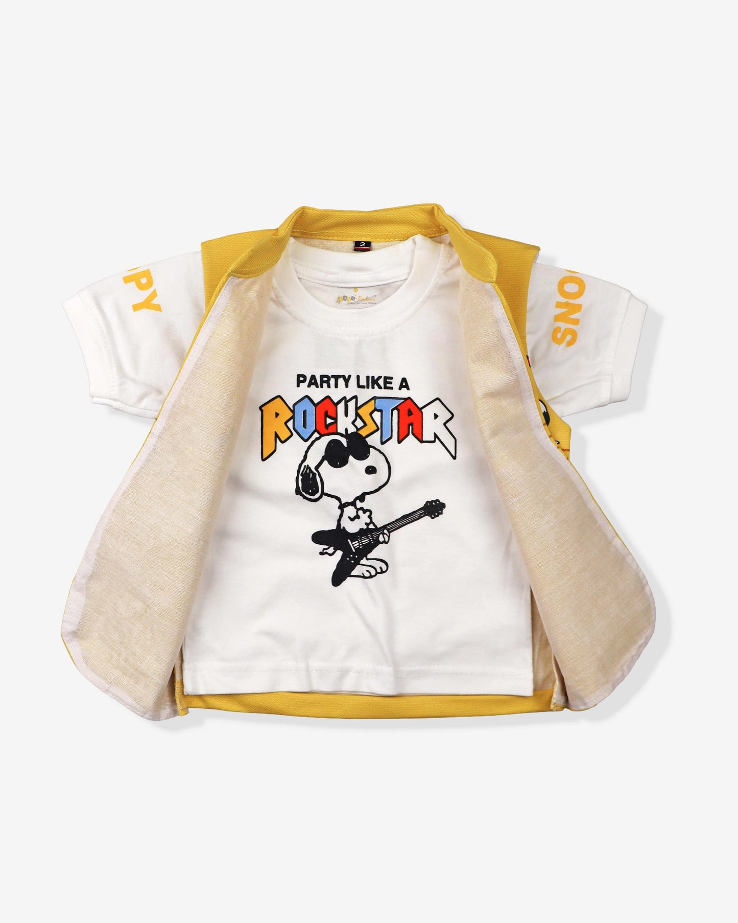 Clothing Sets For Boys With Yellow Mini Jacket