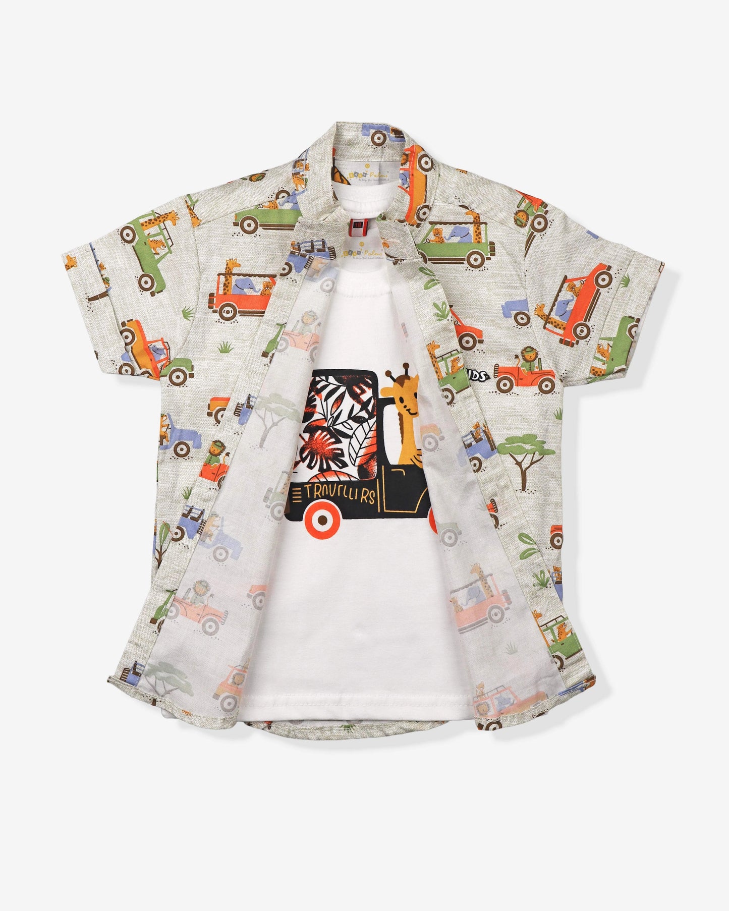 Printed 3 Piece Cord Set For Baby Boys For Summers