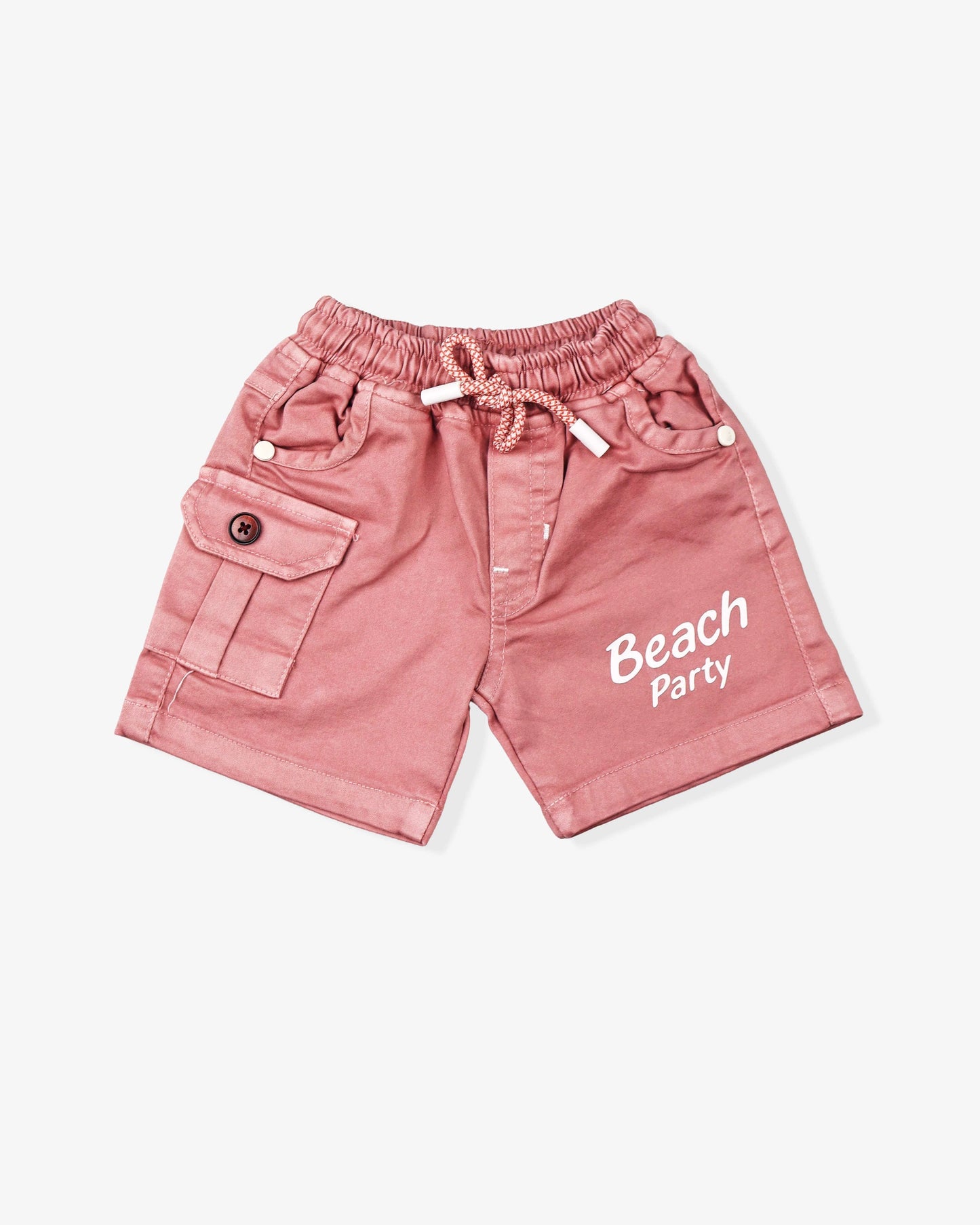 Printed Clothing Set for Boys With Solid Shorts