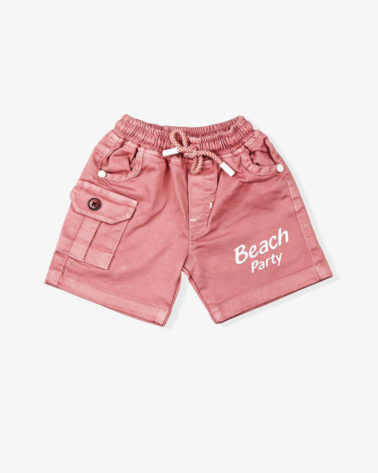 Printed Clothing Set for Boys With Solid Shorts