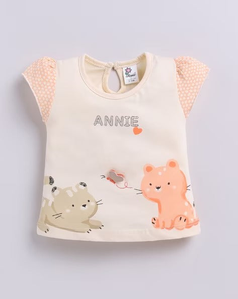 Cat Printed Clothing Sets For Girls
