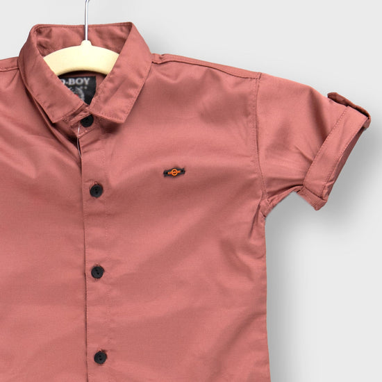 Half Sleeves Shirts For Boys | 2-6 Years | 71175 Rust